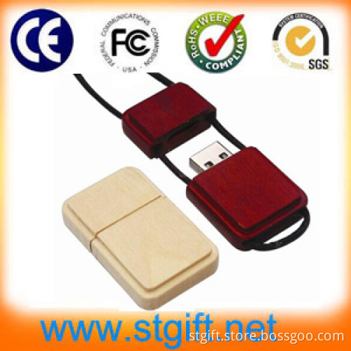 Custom Logo Wooden USB Flash Drive 4GB Memory Disk Pendrive